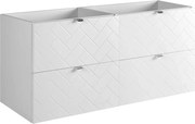 Biała podwójna szafka pod umywalkę 120 cm F2-F21