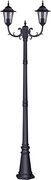 Czarna podwójna stojąca lampa ogrodowa wysoka - S326 B1-D68