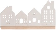 Porcelanowa podstawka pod świeczki miasteczko, 30 x 8 x 16 cm