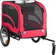 Przyczepa rowerowa SucceBuy dla Psa, Obciążenie 45 kg, Nosiciel dla Zwierząt Domowych z Rowerów, Rama Składana Łatwa z Kołem do Szybkiego Zwalniania, Reflektor