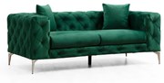 Ciemnozielona aksamitna sofa 197 cm Como – Artie