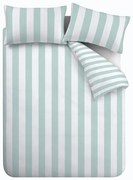Miętowa pościel dwuosobowa 230x220 cm Cove Stripe – Catherine Lansfield