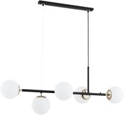 Żyrandol na lince DANSA 5xE14/10W/230V czarny/złoty