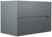 Szafka łazienkowa wisząca ryflowana szara - 80 cm - PAVANI