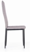 K292 krzesło popielaty , tapicerowane, tkanina, pikowane,
