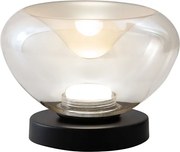 Brena - Lampa stołowa Fabas Luce w kolorze koniaku - 11W ściemnialna, sterowanie dotykowe LED - Wklęsłe szkło borokrzemianowe w kolorze koniaku