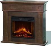 Kominek elektryczny CAMBRIDGE, kominek stojący, drewno orzechowe, 110x36x100h