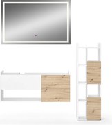 Zestaw mebli łazienkowych biały 105x43x45 alf