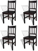 Zestaw 4 klasycznych krzeseł wenge H2-N46