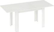 HOMCOM Stół rozkładany, 140/180 x 80 cm stół kuchenny dla 6-8 osób, do kuchni, jadalni, biały | Aosom PL
