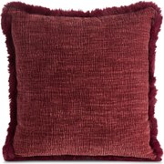 Bordowa poszewka dekoracyjna Blanca - szenilowa