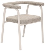 Beżowe tapicerowane fotele jadalniane zestaw z podłokietnikami 2 szt. Ecto – Hübsch