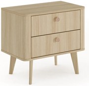 Szafka nocna z szufladami na nóżkach dąb barista Z6-K48