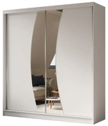 Szafa przesuwna - Foks 200 cm, biały mat