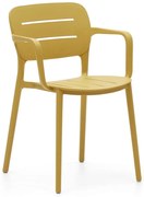 Żółte plastikowe krzesło ogrodowe Morella – Kave Home