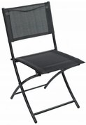 Czarne składane krzesło ogrodowe P6-D23
