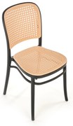 Krzesło Sztaplowane Naturalne Czarne K483