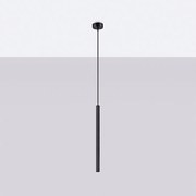 Lampy wiszące nowoczesny Elara, stal - 1 źródło światła 4000K - L.8 x H.120 cm - czarny