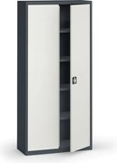 Szafa metalowa, 1950 x 950 x 400 mm, 4 półki, grafitowy / szary