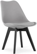Szare kuchenne krzesło skandynawskie z poduszką K6-K96