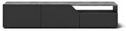 Czarna szafka pod TV w dekorze betonu 180x38 cm Verone – TemaHome