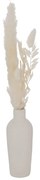 Porcelanowy wazon dekoracyjny Bianca, suszone kwiaty, wys. 16 cm