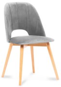 Krzesło jadalniane TINO 86x48 cm szare/jasny dąb