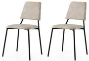 Zestaw krzeseł do jadalni Lima Ecru and Black, 2 szt.