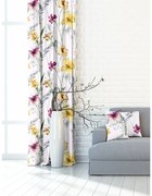 Zasłona kwiatowa akwarele dekoracyjna nowoczesna oxford - szer. 150 cm