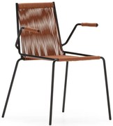 Metalowe krzesła zestaw z podłokietnikami/sztaplowane 2 szt. w kolorze terakoty Emily – Marckeric