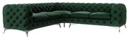 Ciemnozielony aksamitny narożnik Chelsea – Ropez