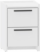 Wąska biała szafka nocna z szufladami - Z2-N11