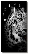 Zegar Szklany Pionowy Zwierzęta Tygrys Czarno-biały