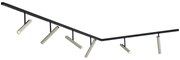 Nowoczesny system szynowy czarny z 6 beżowymi reflektorami 1-fazowymi - Slimline Avery
