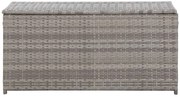 Szara rattanowa skrzynia do ogrodu T3-N25
