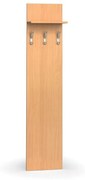 Garderoba z wieszakami PRIMO WOOD, 3 haczyki, półka, buk