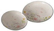 Talerze w kwiaty polne FLORINA, ceramiczne, 2 sztuki
