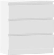 Biała Nowoczesna Komoda Z Trzema Szufladami E9-L81