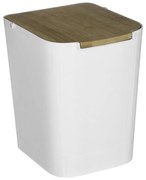 Kosz łazienkowy BAMBOU z bambusową pokrywą, 5 L