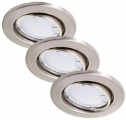 Briloner 7221-032 - Zestaw 3x LED łazienkowe 1xGU10/3W/230V matowy chrom
