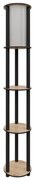 Lampa podłogowa z półeczkami 1xE27/40W/230V 150 cm czarny/brązowy