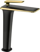 Mexen Purus bateria umywalkowa wysoka, czarna/złota - 745810-75