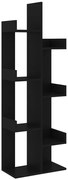 Regał Z Czarny Nowoczesny 8 Półkami S6-C14