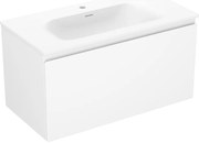 Mexen Orio szafka łazienkowa 90 cm z umywalką Vela, 1 szuflada, biała mat - 91A10-09047-1-BF01-W23M01