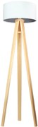 Lampa stojąca HOME 40 biała/pepitka/sosna BPS KONCEPT