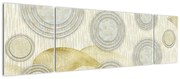 Obraz - Abstrakcja, marmurowe kręgi (170x50 cm)