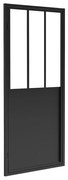 Drzwi prysznicowe obrotowe czarne matowe styl warsztatowy - 80 x 195 cm - URBANIK