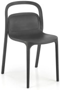 Minimalistyczne czarne ogrodowe krzesło sztaplowane W3-N51