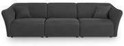 Ciemnoszara sofa z materiału bouclé 292 cm Tokyo – Cosmopolitan Design