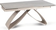 Stół Rozkładany Prostokątny LUIGI 160-240 cm Ceramiczny Szary Marmur/Kaszmir do Jadalni Japandi